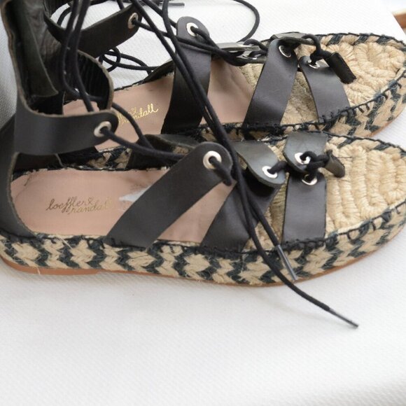 Loeffler Randall Sacha Leather Gladiator Espadrille Sandals Sz 8 - Picture 7 of 11